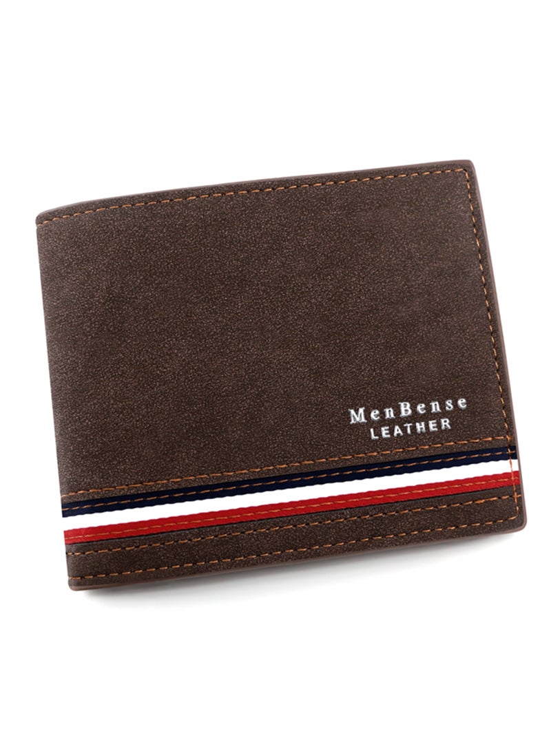 MenBense Business Men's Wallet Short Wallet Card Holder Document Bag 12*9.5*2cm - Image 1