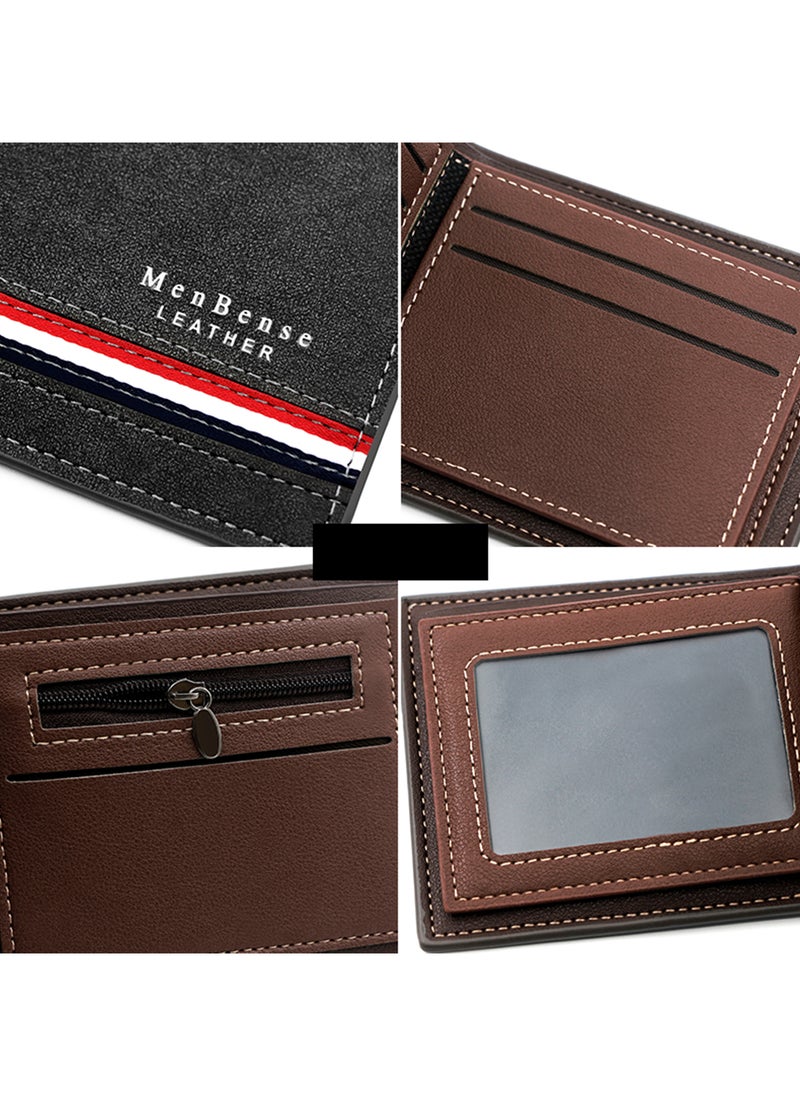MenBense Business Men's Wallet Short Wallet Card Holder Document Bag 12*9.5*2cm - Image 3