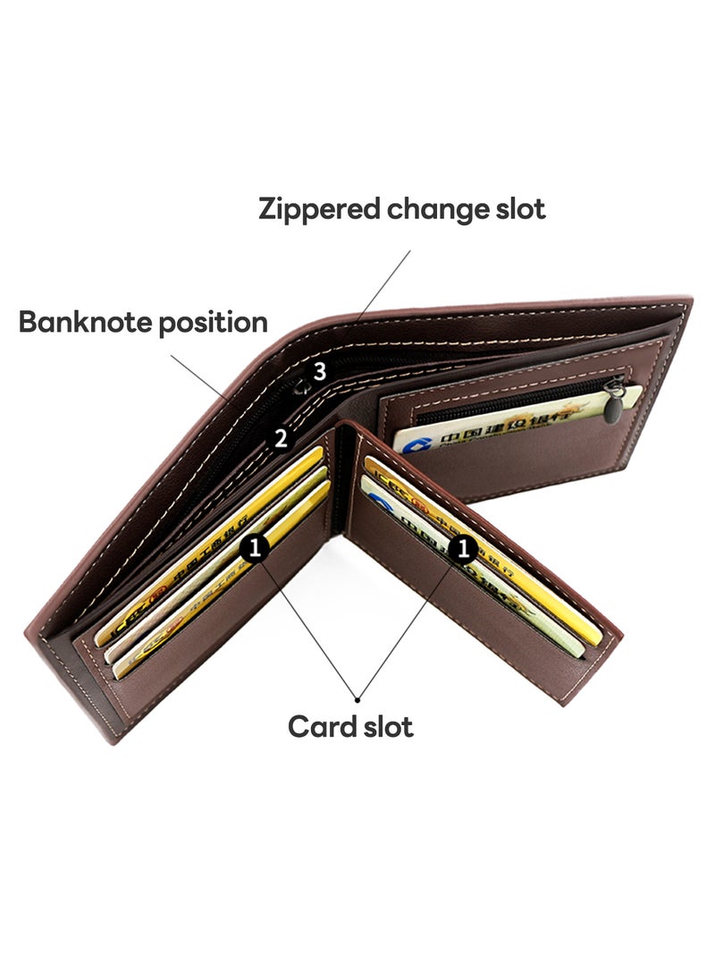 MenBense Business Men's Wallet Short Wallet Card Holder Document Bag 12*9.5*2cm - Image 2