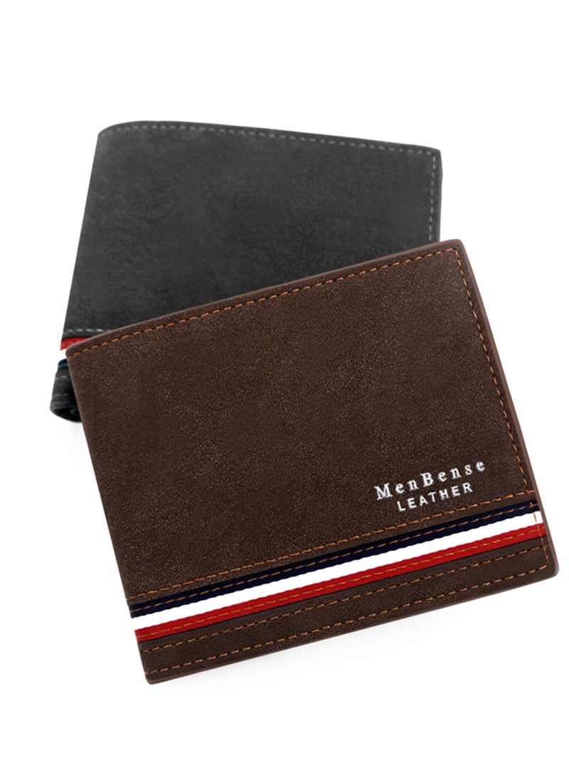 MenBense Business Men's Wallet Short Wallet Card Holder Document Bag 12*9.5*2cm - Image 4