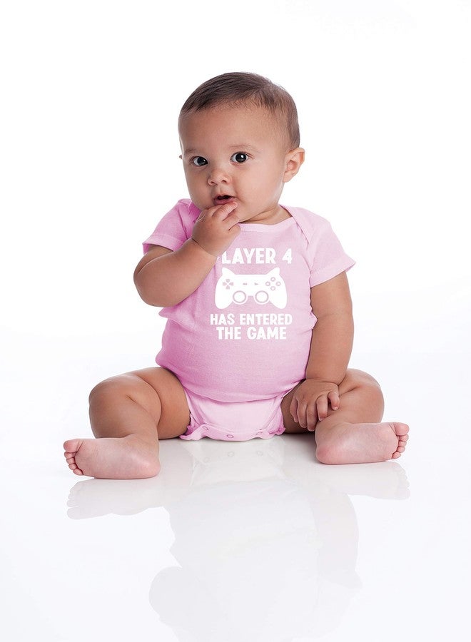Funnwear اللاعب الرابع دخل اللعبة - بدلة أطفال أساسية مضحكة - ملابس أطفال حديثي الولادة (حديثي الولادة، وردي) - Image 5