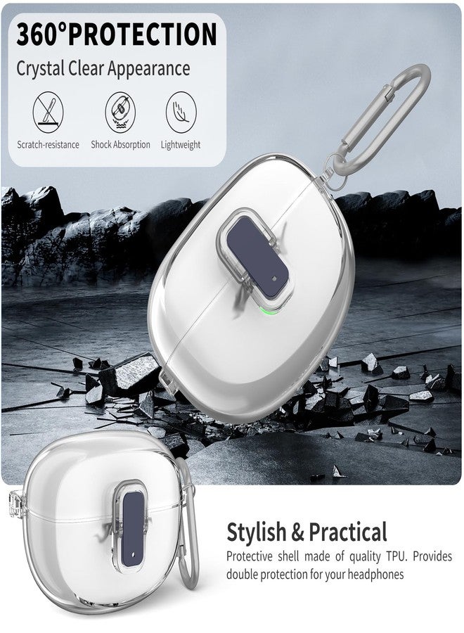 TUDIOW [Secure Lock] for Bose Ultra Open Earbuds Case(2024), Clear TPU Shockproof Protective Cover for Bose Open Ear Wireless Earbuds Accessories with Lanyard & Keychain (Clear) - Image 4