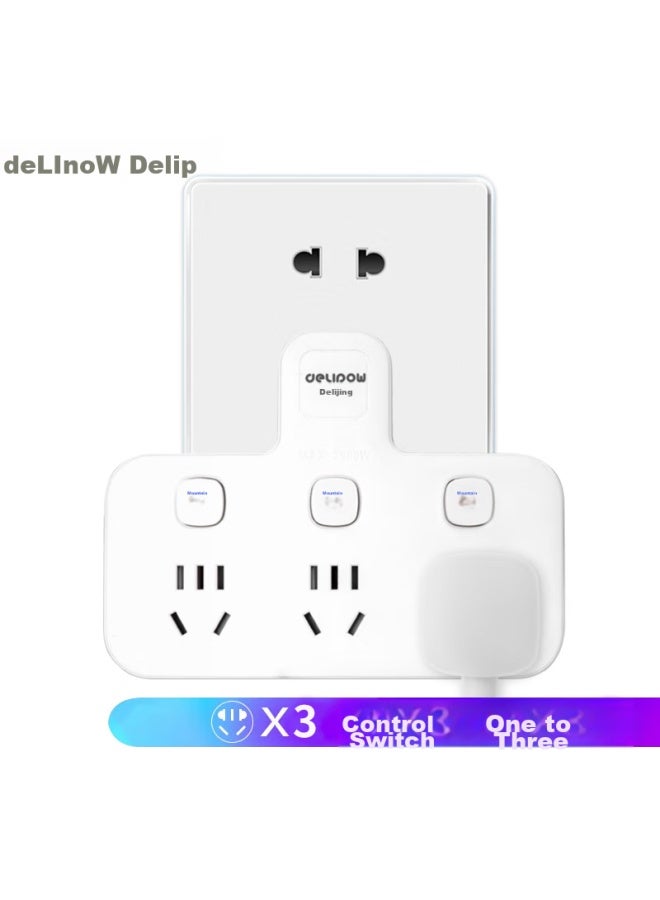 Delipow Multi-functional Power Strip Converter, One-to Converter With Independent Switches/usb Ports/wireless Power Strip - Image 5