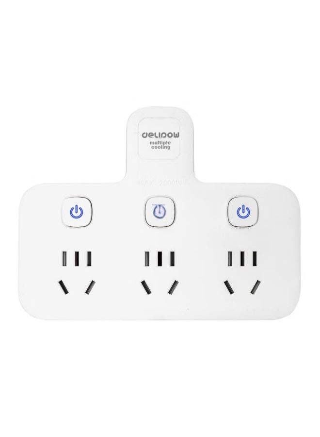 Delipow Multi-functional Power Strip Converter, One-to Converter With Independent Switches/usb Ports/wireless Power Strip - Image 4