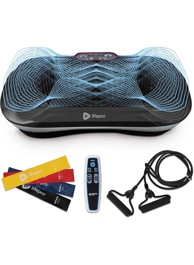 LifePro Waver Vibration Plate Exercise Machine - Whole Body Workout Vibration Fitness Platform w/ Loop Bands - Home Training Equipment for Weight Loss & Toning - Image 2