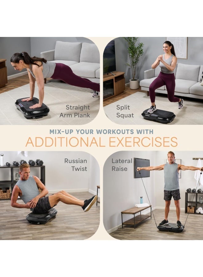 LifePro Waver Vibration Plate Exercise Machine - Whole Body Workout Vibration Fitness Platform w/ Loop Bands - Home Training Equipment for Weight Loss & Toning - Image 3