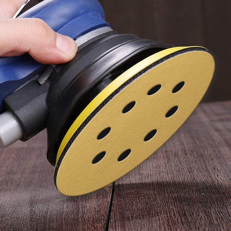 Mestool 5-Inch 8-Hole Hook and Loop Sanding Discs, Orbital Sander Sandpaper Discs, 100 Pieces Round Sandpaper Set, 100 Grit - Image 5