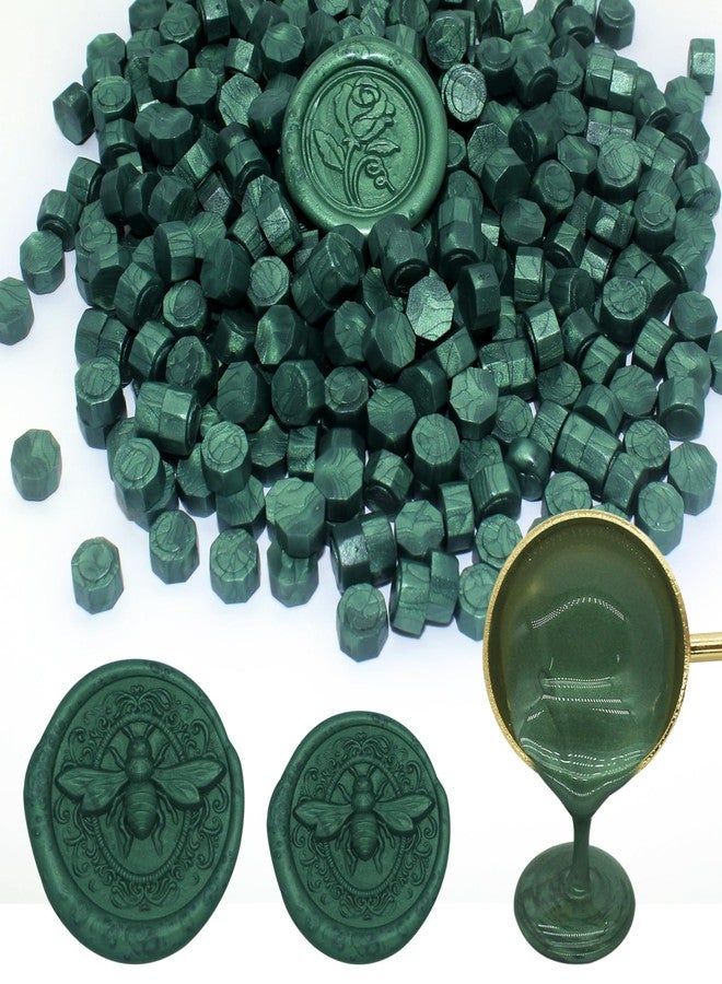 Andotopee 600pcs Pine Green Wax Seal Beads, Premium Sealing Wax Beads for Stamp Seals, Octagon Wax Pellets Refill Pack for Wax Seal Kit, Wedding Invitation Decor, Letter Envelope Seal, DIY Crafts - Image 1