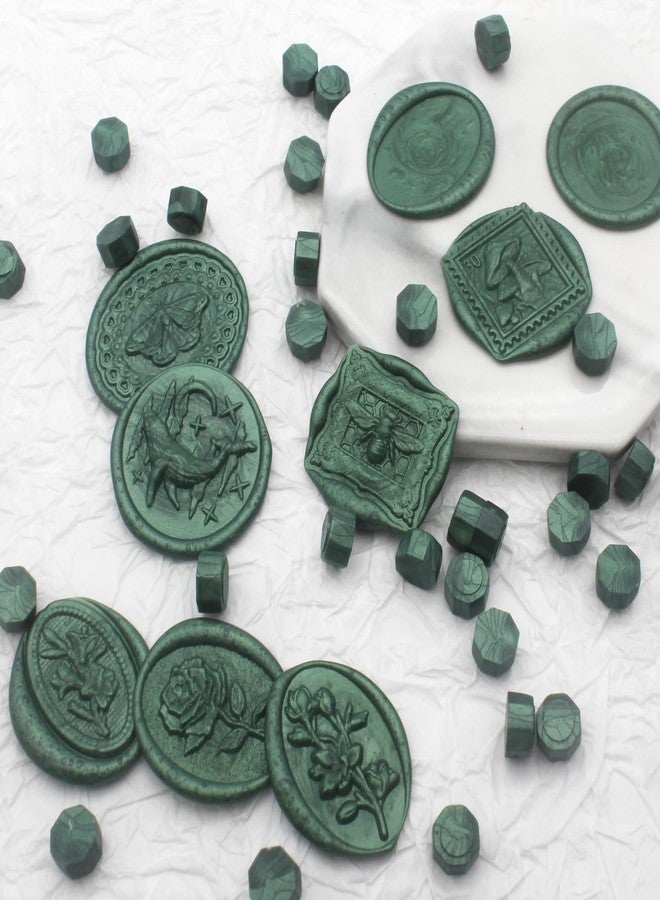 Andotopee 600pcs Pine Green Wax Seal Beads, Premium Sealing Wax Beads for Stamp Seals, Octagon Wax Pellets Refill Pack for Wax Seal Kit, Wedding Invitation Decor, Letter Envelope Seal, DIY Crafts - Image 4