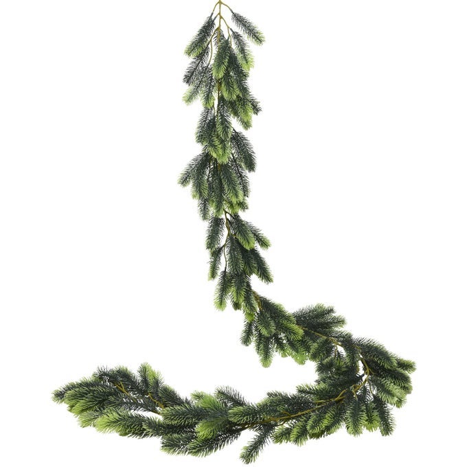 6FOOT ARTIFICIAL PINE GARLAND FOR HOLIDAY SEASON MANTEL FIREPLACE TABLE RUNNER CENTERPIECE DECORATION DARK GREEN