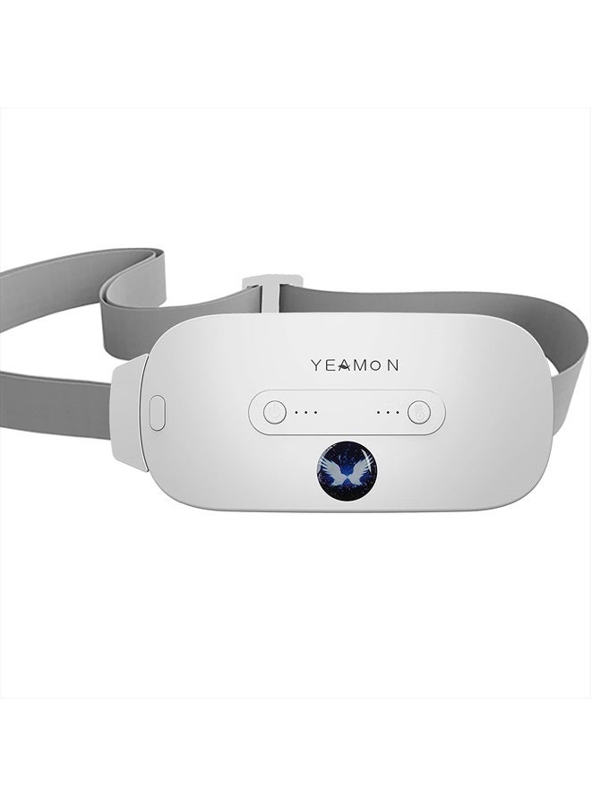 Yeamon Portable Cordless Heating Pad for Cramps, Electric Waist Belt Device, Fast with 3 Heat Levels and Massage Modes, Back or Belly Women Girl(White) - Image 1