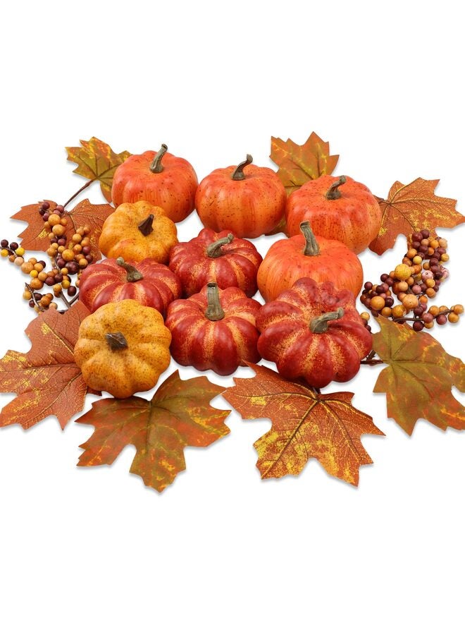 مجموعة من 37 قطعة من القرع الصغير الواقعي، مثالية لتزيين المزهريات الخريفية، وقطع الزينة الصغيرة للطاولات، وهي مثالية للاستخدام كقطع مركزية لطاولات الحصاد، وزينة عيد الشكر، وعروض الصواني المتدرجة على الطراز الريفي. - Image 1