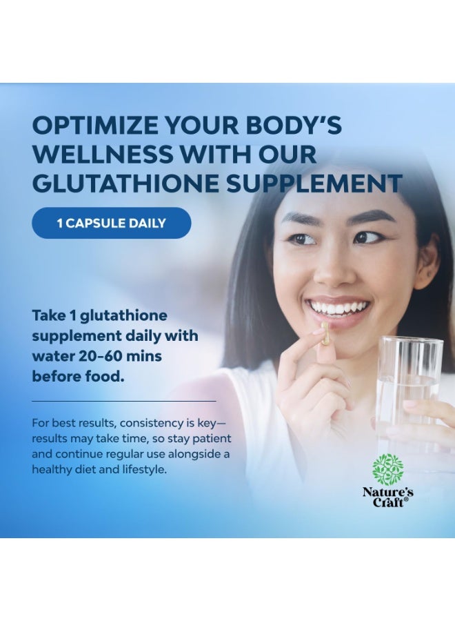 Natures Craft Reduced Glutathione Supplement with Milk Thistle - 500 mg per Serving Pure L Glutathione with Alpha Lipoic Acid & Milk Thistle Silymarin for Skin Radiance, Liver Support & Immune Support - 30 Count - Image 4