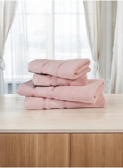 Baltic Linen 100% Cotton Ultra Soft Towel Set,2 Bath Towel: 70x140 cm, 2 Hand Towel 50x90 cm Quick Dry, Super Absorbent, Antibacterial Treatment, 550 GSM Terry-  Celara collection Pack Of 4  - Image 4