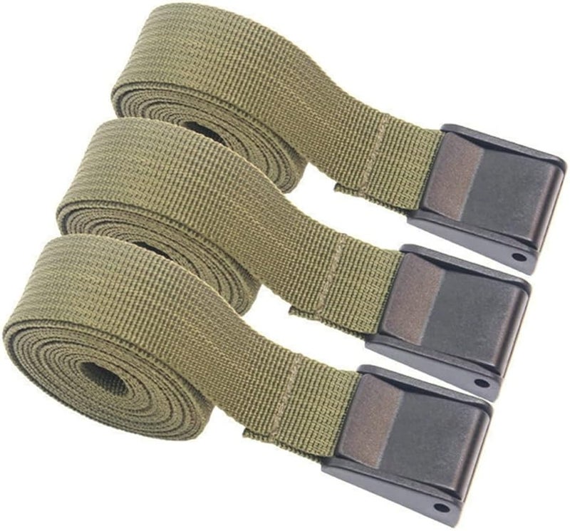 Heavy Duty Tie Down Straps Military Green 300x2 5cm Quick Release Buckle Camping Cargo Fastening - Image 2