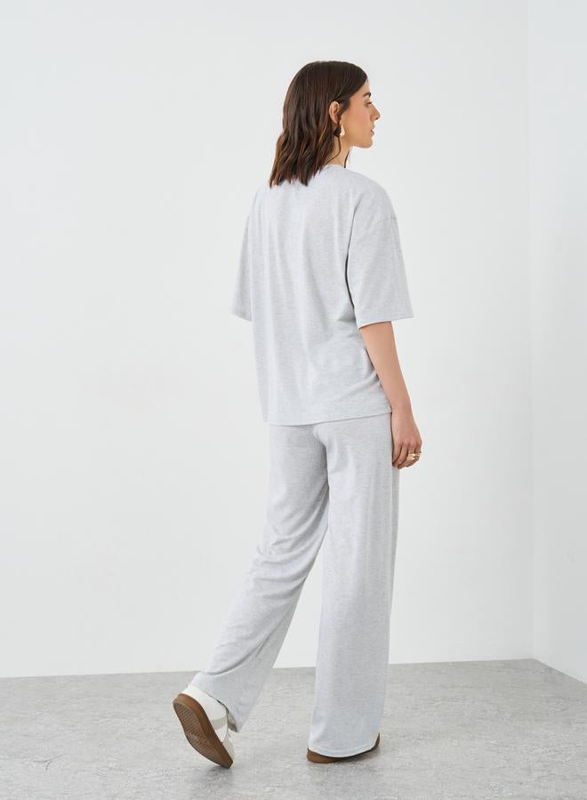 Take Two Styli Floral Print Oversized T-Shirt and Joggers Co-Ords - Image 4