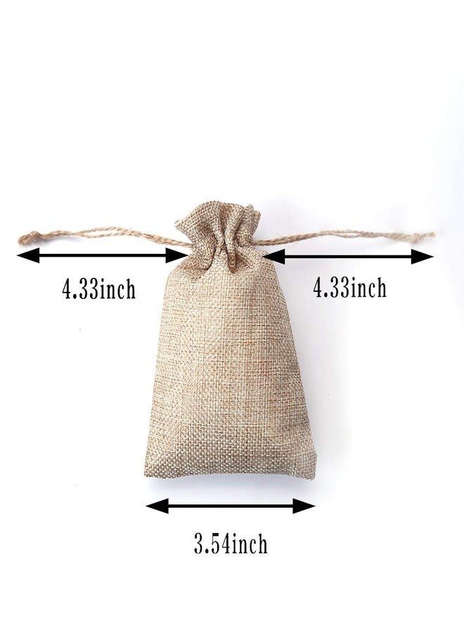 DECORA 50 PCS Burlap Bags with Drawstring Jute Hessian Linen Treat Bag for Halloween Wedding Jewelry Party Favors - Image 4