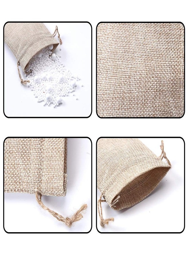 DECORA 50 PCS Burlap Bags with Drawstring Jute Hessian Linen Treat Bag for Halloween Wedding Jewelry Party Favors - Image 5