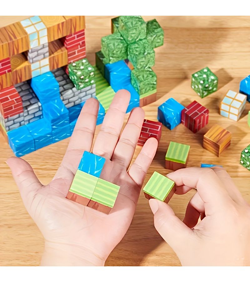 100pcs Magnetic Building Blocks Set Stem Learning Toy For Ages 3 Plus Durable Plastic Creative Kit - Image 5