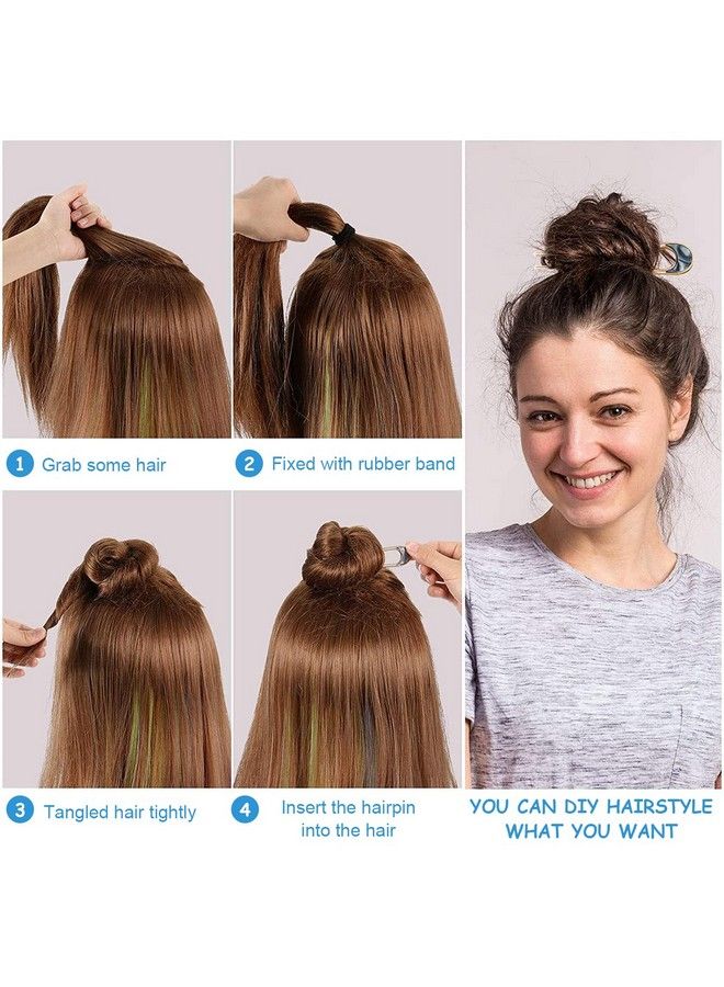 maycreate 4 قطع عصي شعر لتسريحة الكعكة دبابيس شعر على شكل U دبابيس شعر معدنية عتيقة لتسريحة الكعكة إكسسوارات شعر للعروس للنساء والفتيات - Image 5