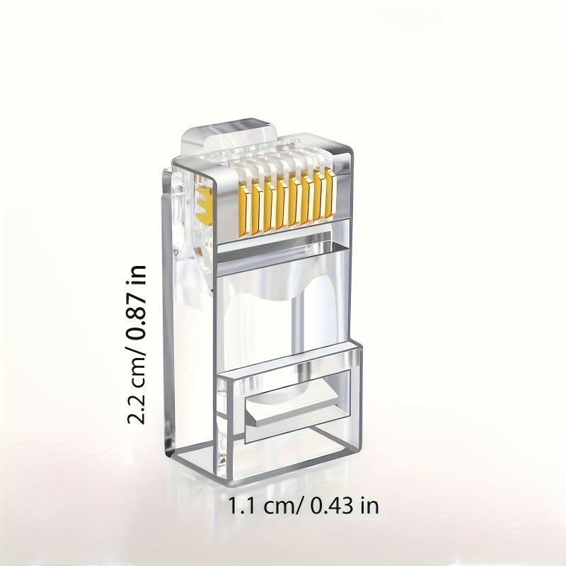 75pcs Cat6 RJ45 Connectors EZ Ethernet Ends for Solid Stranded UTP Cable - Image 3