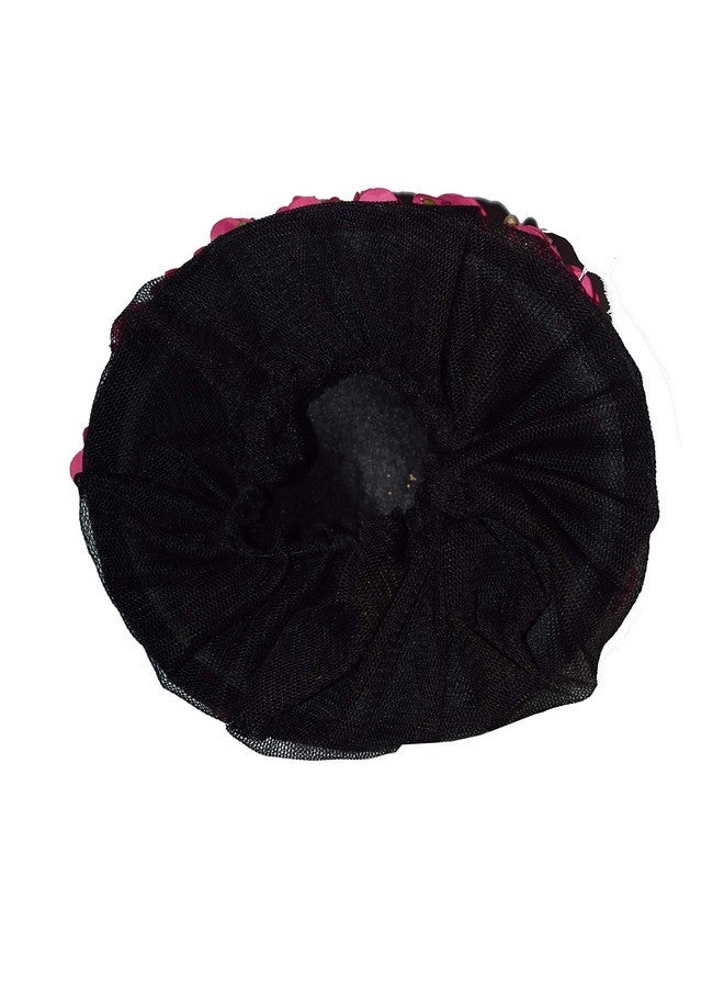 AROOMAN™ Full Juda Bun Hair Flower Gajra Combo for Wedding and Parties Red Color Pack of 2 - Image 2