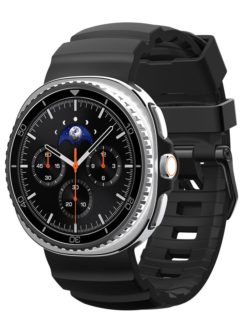 Spigen WBS2 Band for Galaxy Watch 8 series Compatible with Samsung Galaxy Watch 8 Classic 46mm, Galaxy Watch8 44/40mm (2025) Durable Silicone Sport Strap - Black - Image 1