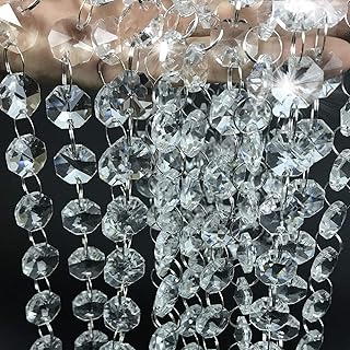 Beebel 10Pcs 33Ft Crystal Chandelier Pendants Beads Chain Parts Glass Beads Teardrop Crystal Strands for Wedding and - Image 1