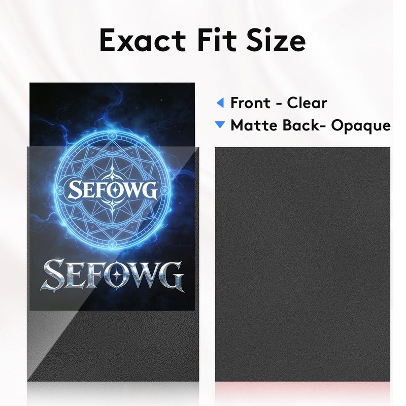 SEFOWG 1200 Count Black Card Sleeves for MTG, TCG, Matte Card Sleeves, Magic, Cards Protectors for MTG, TCG, Trading, Game Cards - Image 4