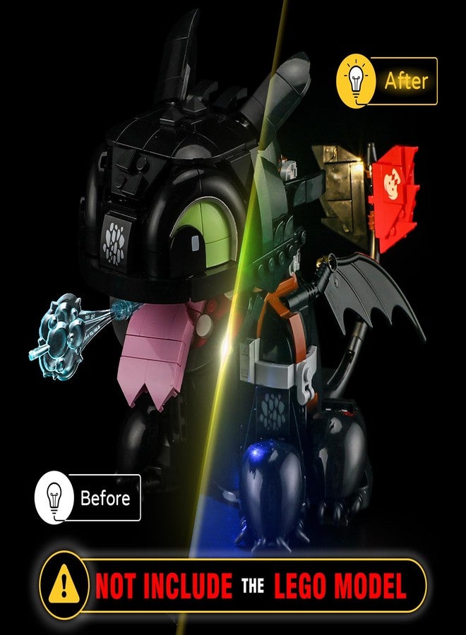YEABRICKS LED Light for Lego-10375 Icons How to Train Your Dragon: Toothless Building Blocks Model (Lego Set NOT Included) - Image 5