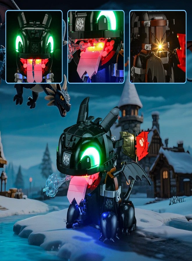 YEABRICKS LED Light for Lego-10375 Icons How to Train Your Dragon: Toothless Building Blocks Model (Lego Set NOT Included) - Image 4