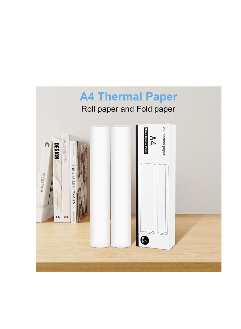 Terabyte A4 Size Thermal Paper, Printing Paper, 210 x Φ30mm - 2 Rolls, 8 inch Paper for A4 Portable Printer (10yr Rolled Thermal Paper) - Image 3