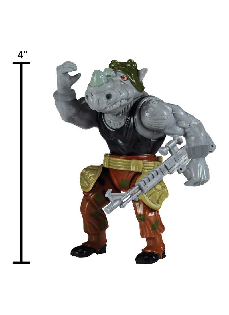 TMNT Teenage Mutant Ninja Turtles 4” Original Classic Basic Figure Rocksteady  - Image 3
