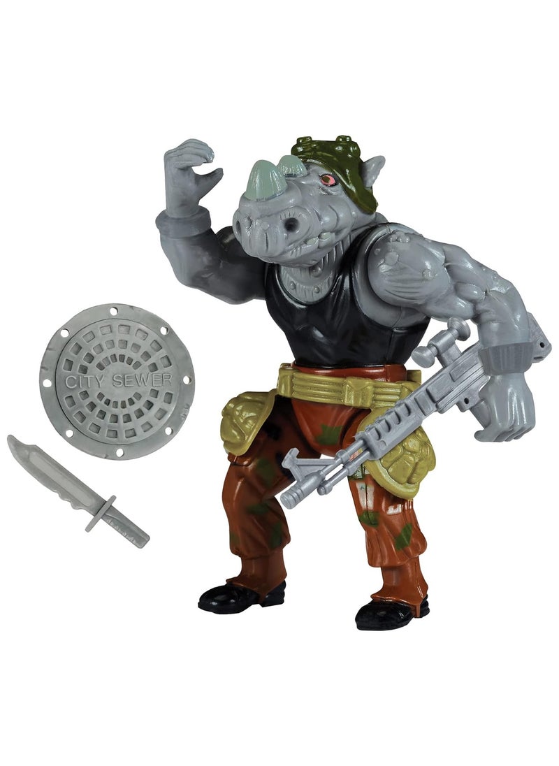 TMNT Teenage Mutant Ninja Turtles 4” Original Classic Basic Figure Rocksteady  - Image 4