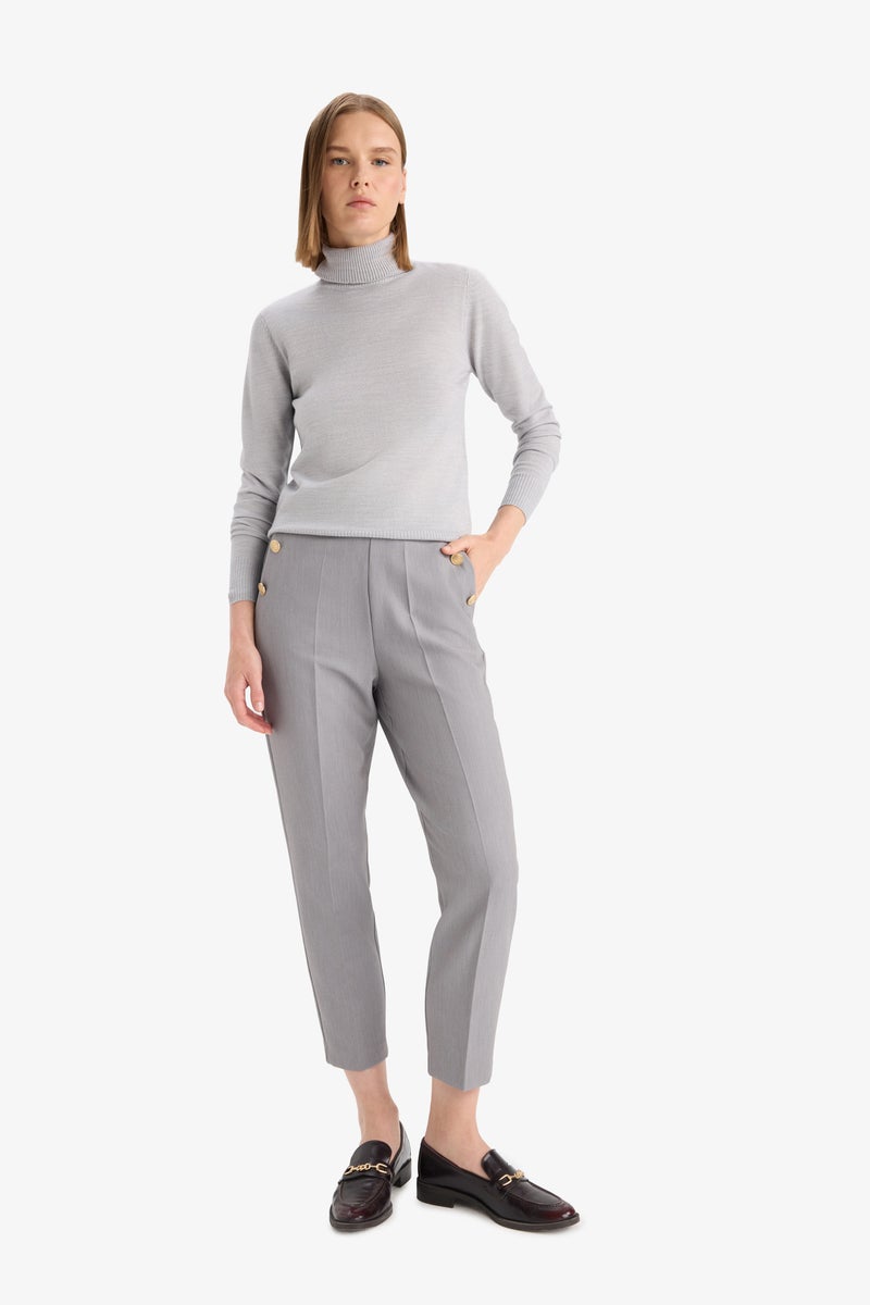 DeFacto Grey Woman Regular Fit Turtleneck Knitwear Pullover Casual - Image 5