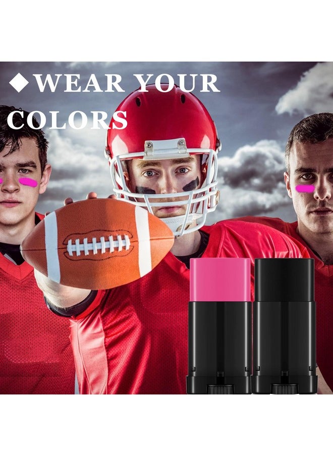 Wismee - Baseball Eye Black, 2Pcs Black + Hot Pink Anti-Glare Under Eye Black Stick For Baseball Softball Soccer Lacrosse Hockey Athletes Sports Training Catcher Mask Accessories - Image 1
