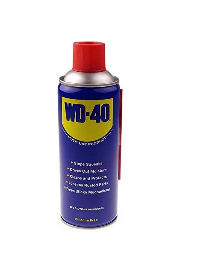 WD-40 Multi-Use Lubricant Oil Spray Displace Moisture Rust Remover Protect Machines From Rustiness And Corrosion Eliminates Squeaks Creaks 330ml - Image 1