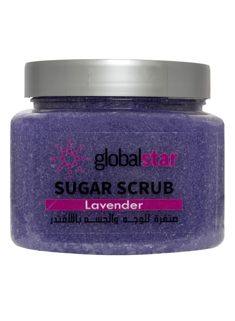 جلوبال ستار مقشر السكر للوجة والجسم باللافندر 600 مل - Image 1