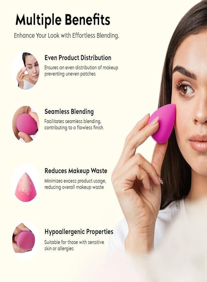 Krysnas Professional Makeup Sponge Set - Ultra‑Soft Latex‑Free Beauty Blender Puff for Powder, Liquid Foundation & Cream | Facial Makeup Tool for Wet‑Dry Application | Seamless, Streak‑Free, Full‑Coverage, Multicolor, Sensitive‑Skin Safe (ROUND [ PACK OF 6 ]) - Image 5