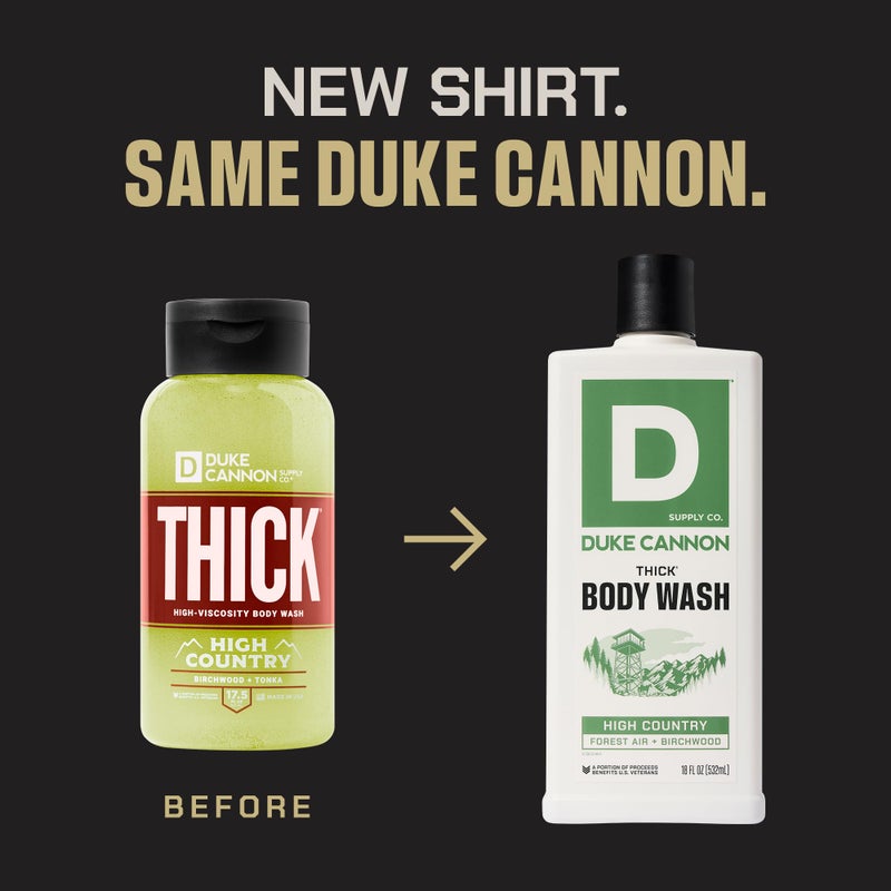 Duke Cannon Supply Co. Thick High-Viscosity Body Wash for Men High Country - Premium Ingredients, Plant-Based Thickeners, Superior Lather, Natural Exfoliate, 17.5 Fl Oz (3 Pack) - Image 2