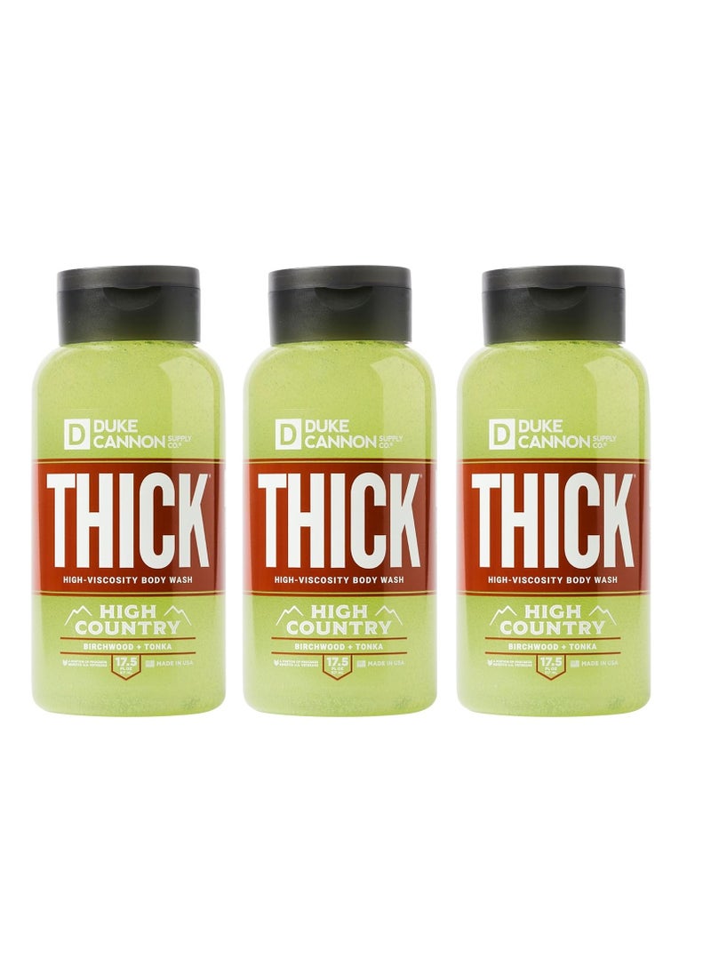 Duke Cannon Supply Co. Duke Cannon Supply Co. Thick High-Viscosity Body Wash for Men High Country - Premium Ingredients, Plant-Based Thickeners, Superior Lather, Natural Exfoliate, 17.5 Fl Oz (3 Pack) 