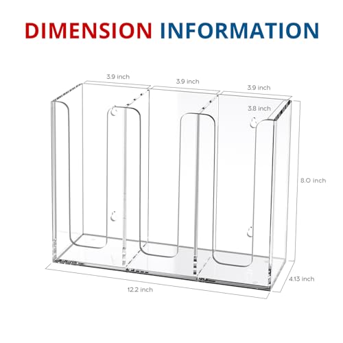 KOTEMON Acrylic Cup and Lid Holder, 3 Compartment, Disposable Coffee Cup Dispenser Cup Storage Organizer, Clear - Image 3