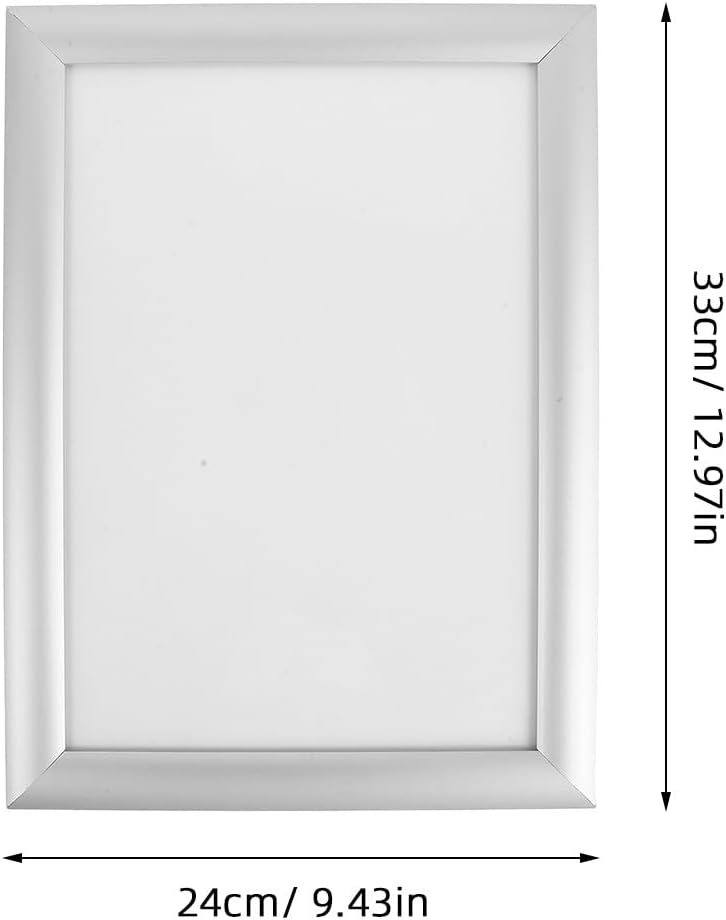 Aluminum Alloy Snap Frame for Poster - Wall Mount Aluminum Photo Frame A4 Size - Metal Poster Display Holder for Home Hotel Office Commercial Silver - Image 2