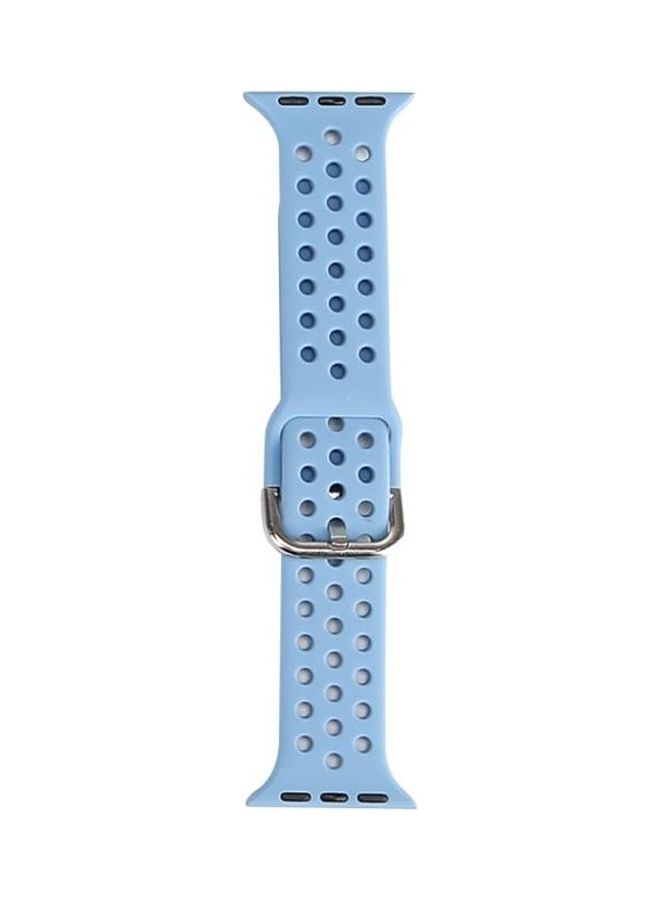 NIBEMINENT Replacement Watchband For Apple Watch Series 7 41mm/6 & SE 5 4 40mm/3 2 1 38mm Light Blue - Image 1