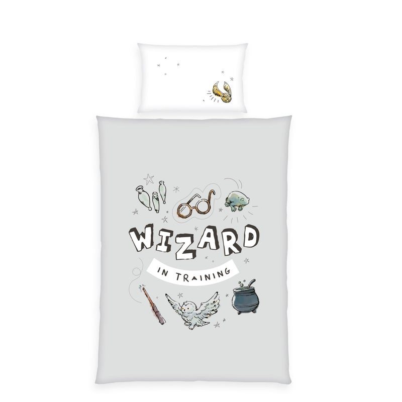 Herding Harry Potter Bed Linen Pillowcase 40 x 60 cm with Reversible Motif Duvet Cover 100 x 135 cm with Zip 100 CottonRenforc