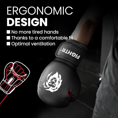 FIGHTR® Boxing Gloves - Maximum Protection & Stability | Boxing Gloves for Boxing, MMA, Muay Thai & Kickboxing | Sizes 8-16 oz - Image 5
