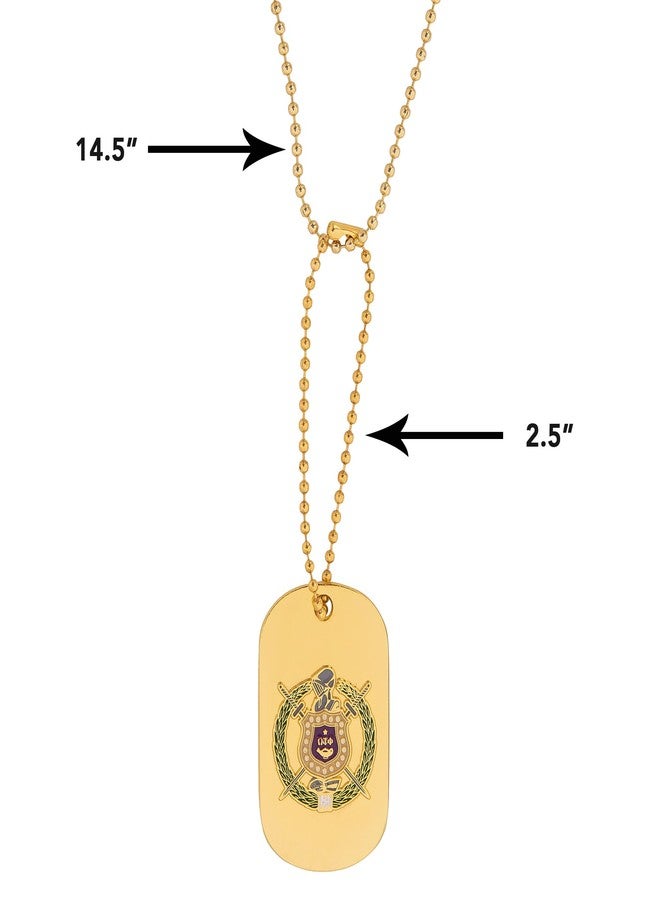 Desert Cactus Omega Psi Phi Necklace Fraternity Dog Tag Greek OPP Omega Man D9 Divine 9 (Style A - Crest & Letter) - Image 5