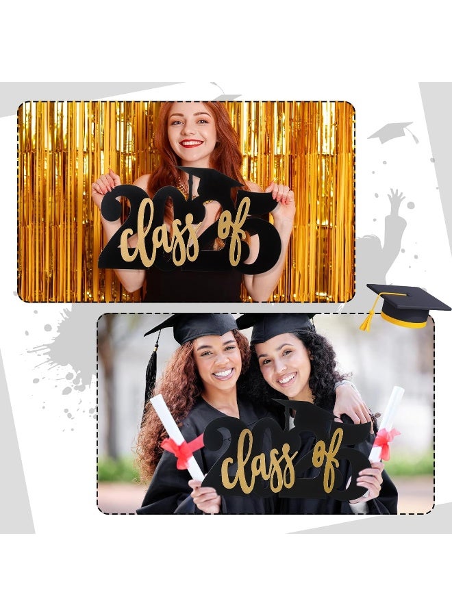 TPGP Class of 2024 Wooden Graduation Photo Props 2024 Graduation Decorations Wooden Sign Senior 2024 Word Sign 2024 College High School Graduation Party Supplies 16” x 11” - Image 4