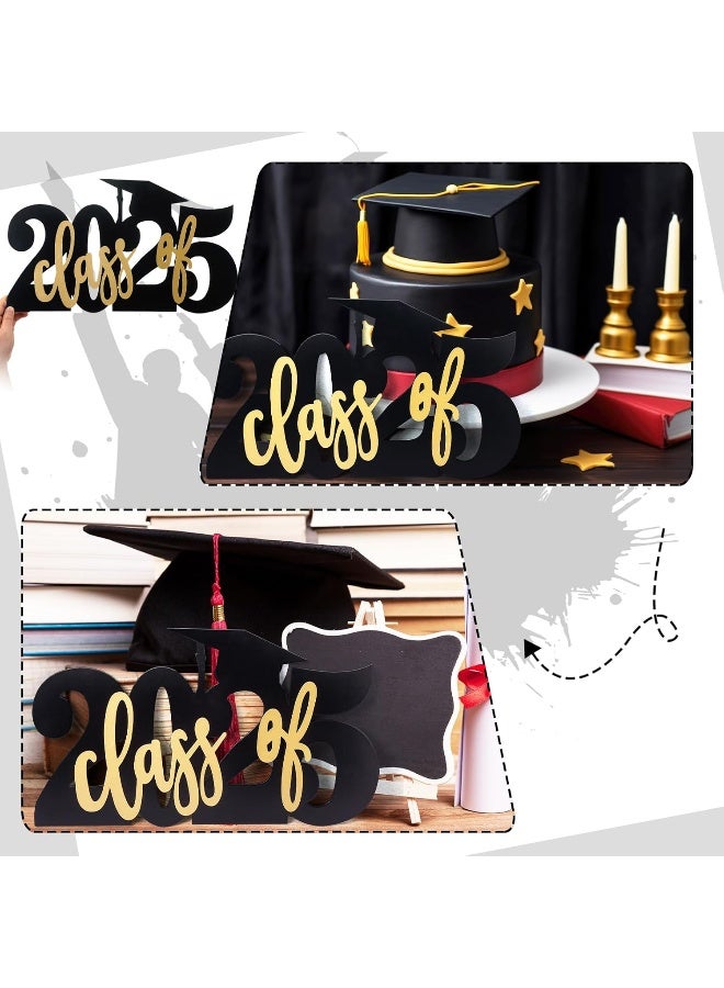 TPGP Class of 2024 Wooden Graduation Photo Props 2024 Graduation Decorations Wooden Sign Senior 2024 Word Sign 2024 College High School Graduation Party Supplies 16” x 11” - Image 5