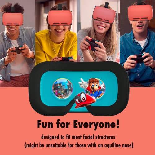 Orzly VR Headset Designed for Nintendo Switch & Switch OLED Console with Adjustable Lens for a Virtual Reality Gaming Experience and for Labo VR - Colour Pop - Gift Boxed Edition Tanami - Image 5